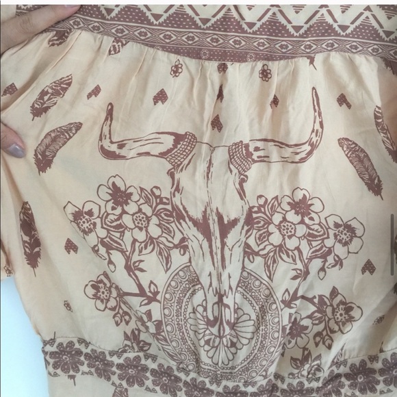 Spell Design- Skull tribe jumpsuit in Nutmeg - Picture 4 of 6